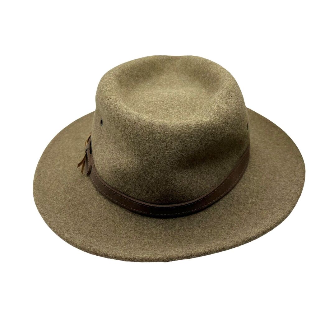 Pendleton Fedora Hat X Large Mens Brown WPL 5923 100% Wool Wide Brim Vintage